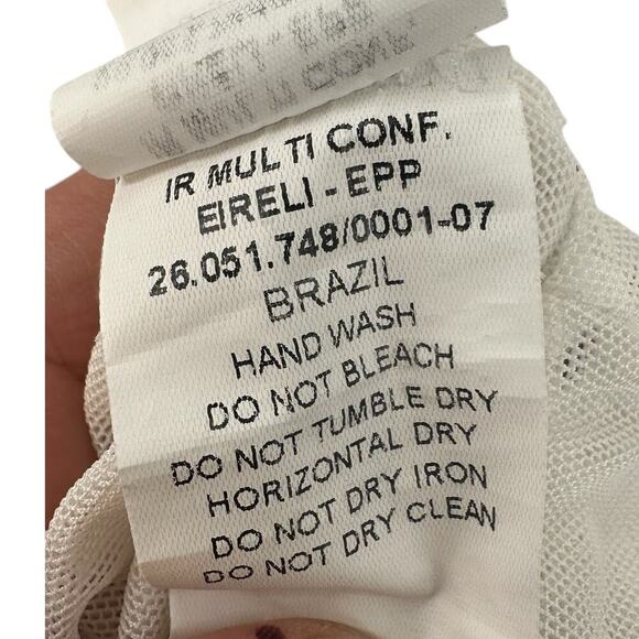 IORANE Tulle Bodysuit Swiss Dot Print White Size 42 / US Large - Picture 11 of 11